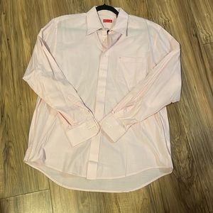 Izod pink men’s broom up dress shirt size large